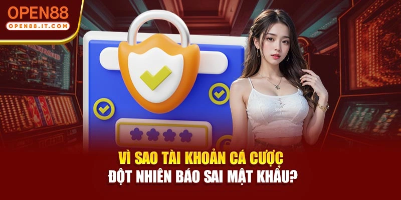 Vì sao tài khoản cá cược đột nhiên báo sai mật khẩu